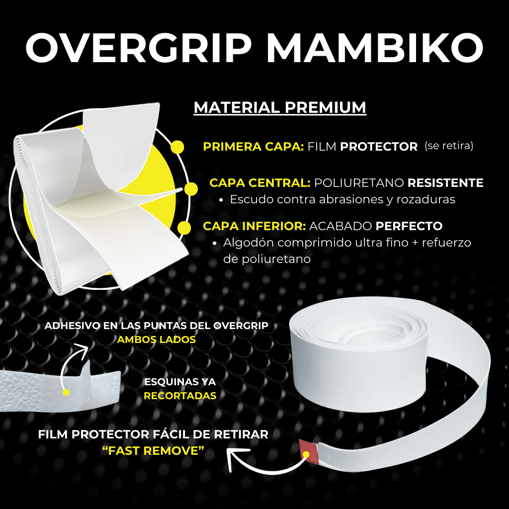 Overgrip Blanco Pádel - Pack de 10