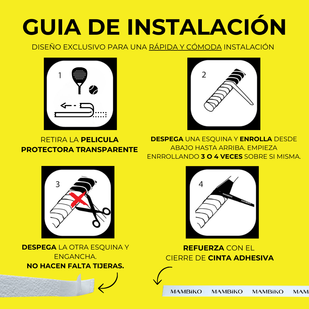 Overgrip Blanco Pádel - Pack de 10
